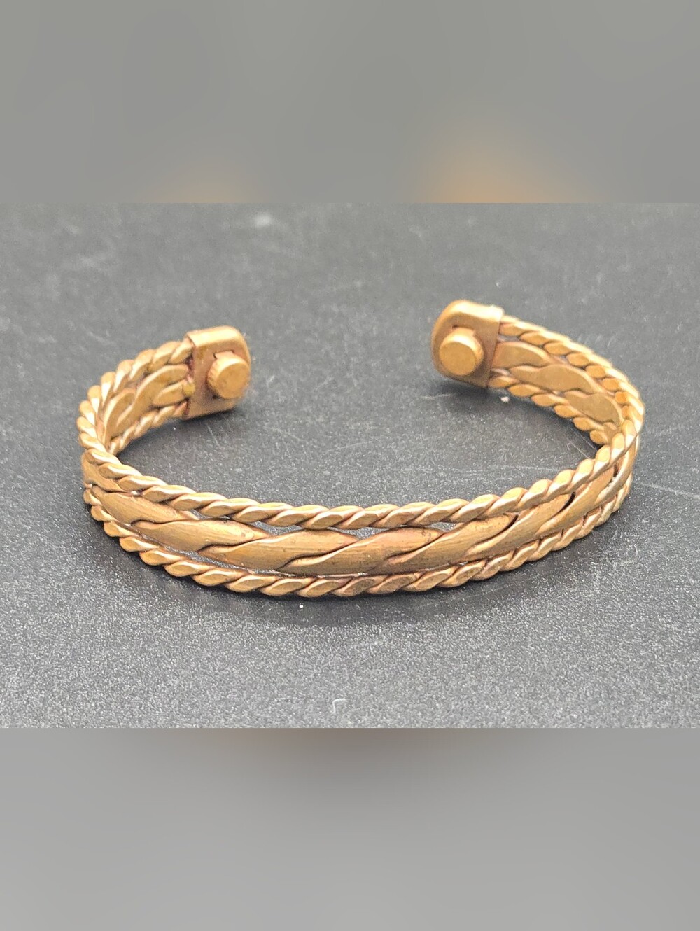 Vintage Braided Copper Bangle / Bracelet